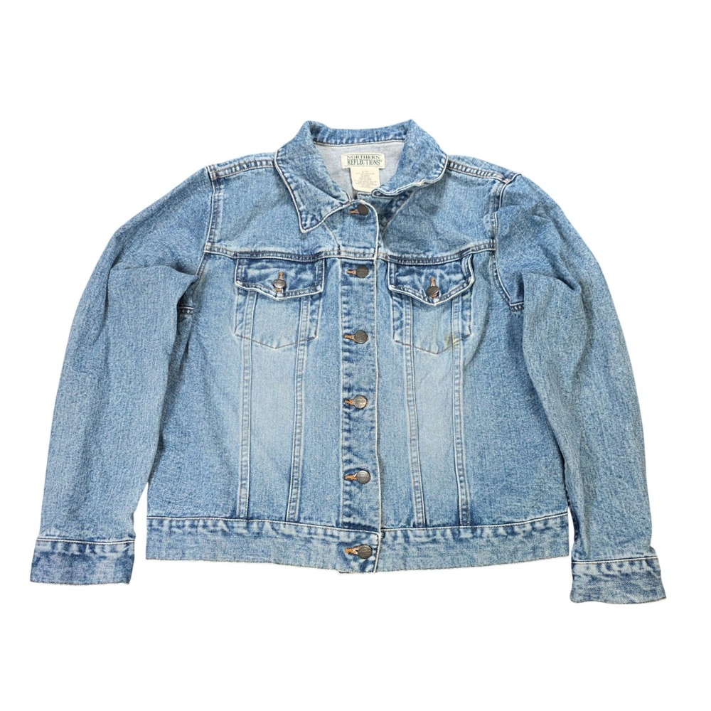 Vintage Northern Reflections Trucker Jacket Women's Size XL Blue Light Wash
